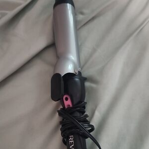 Silver and Black Curling Iron